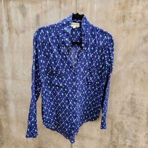 Cloth and stone star print blouse long sleeve
